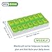 Ezy Dose Weekly (7-Day) AM/PM Pill Organizer, Vitamin and Medicine Box, Large Compartments, 2 Times a Day, Colors may vary