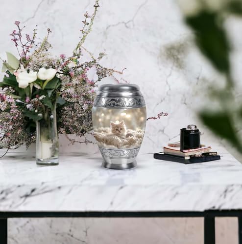 Image of Cat Urns for Human Ashes - Adult Urns for Human Ashes - Memorial Urns for Human Ashes Adult Female & Male - Urns for Ashes Adult Female & Male - Burial Urns - Small Cremation Urn (3inch,1Pc)