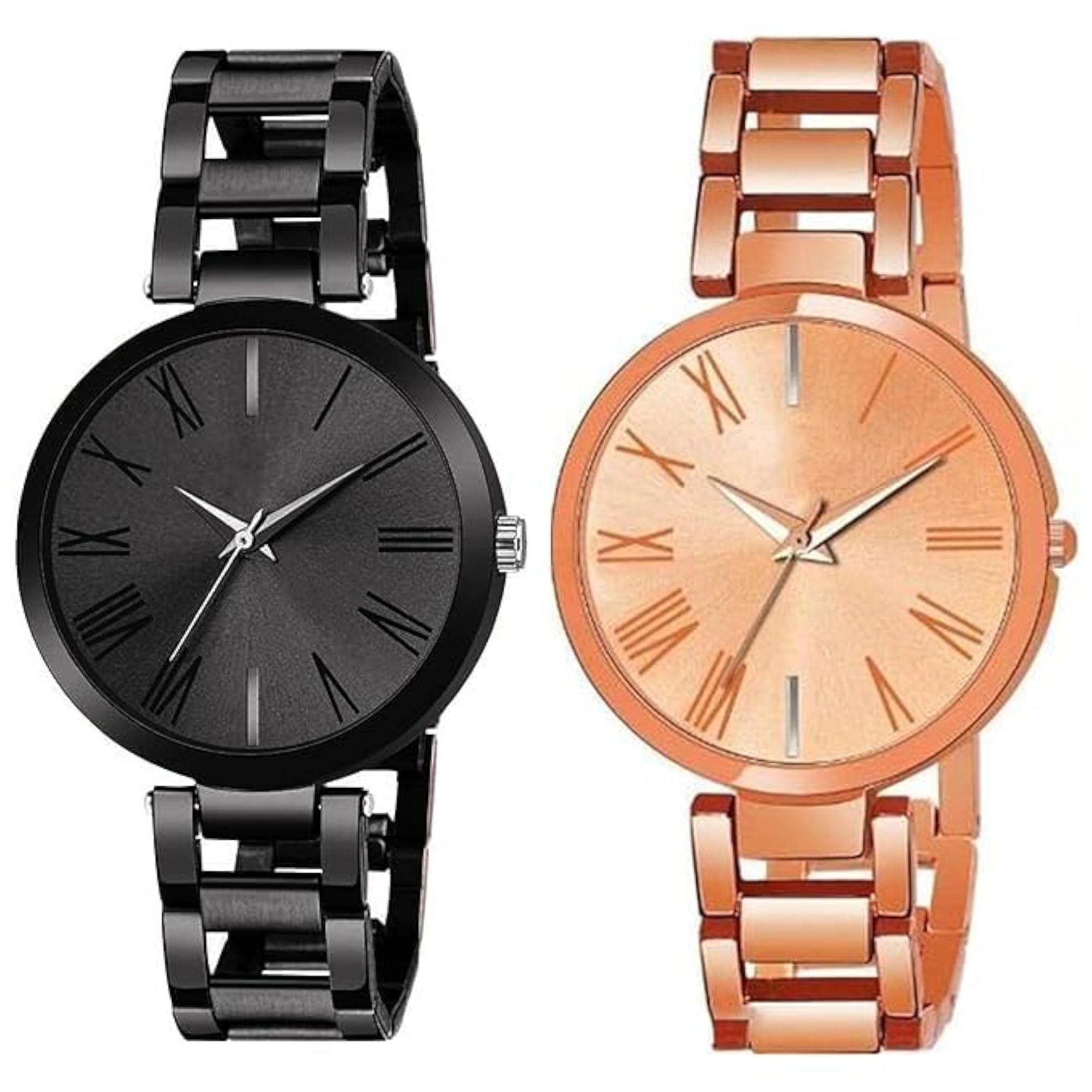 Women's Multicolor Round Dial Combo Watch Pack of 2
