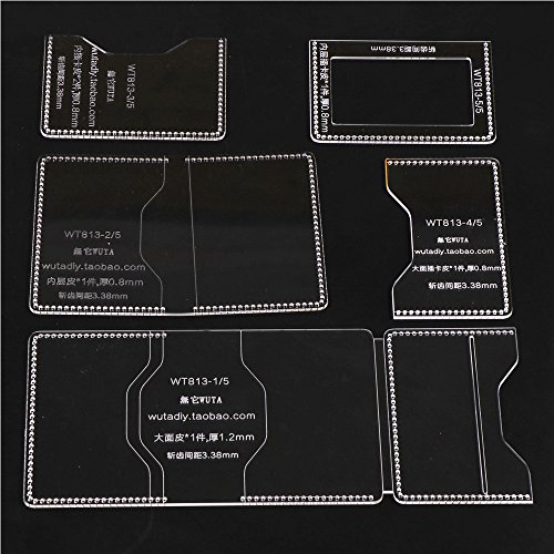 Wuta Casual Wallet Pattern With Card Slots Diy Trifold Card Case Acrylic Templates Set Wt813 #TOP1