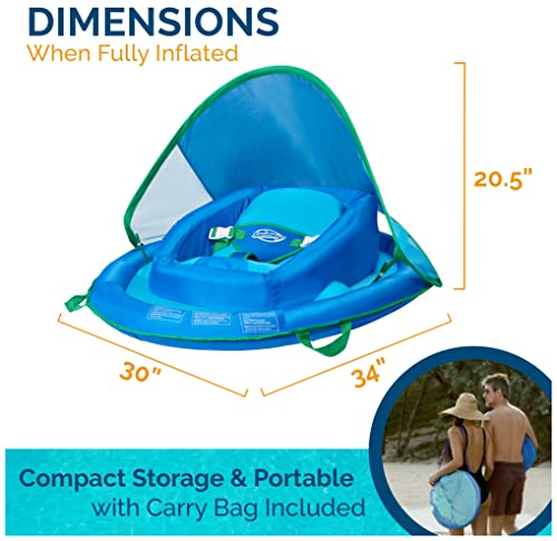Swimways Baby Spring Float With Adjustable Canopy And Upf Sun Protection, Blue #TOP5