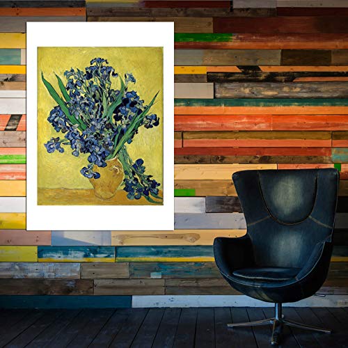 Affiche encadrée Vincent Van Gogh Nature morte avec Irises finition premium