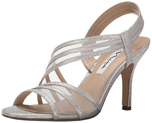 Nina Women's Vitalia Dress Sandal, Silver, 8 M US