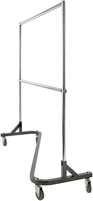 Econoco Add-On Hangrail for RZK/7 Rolling Rack (Pack of 6)