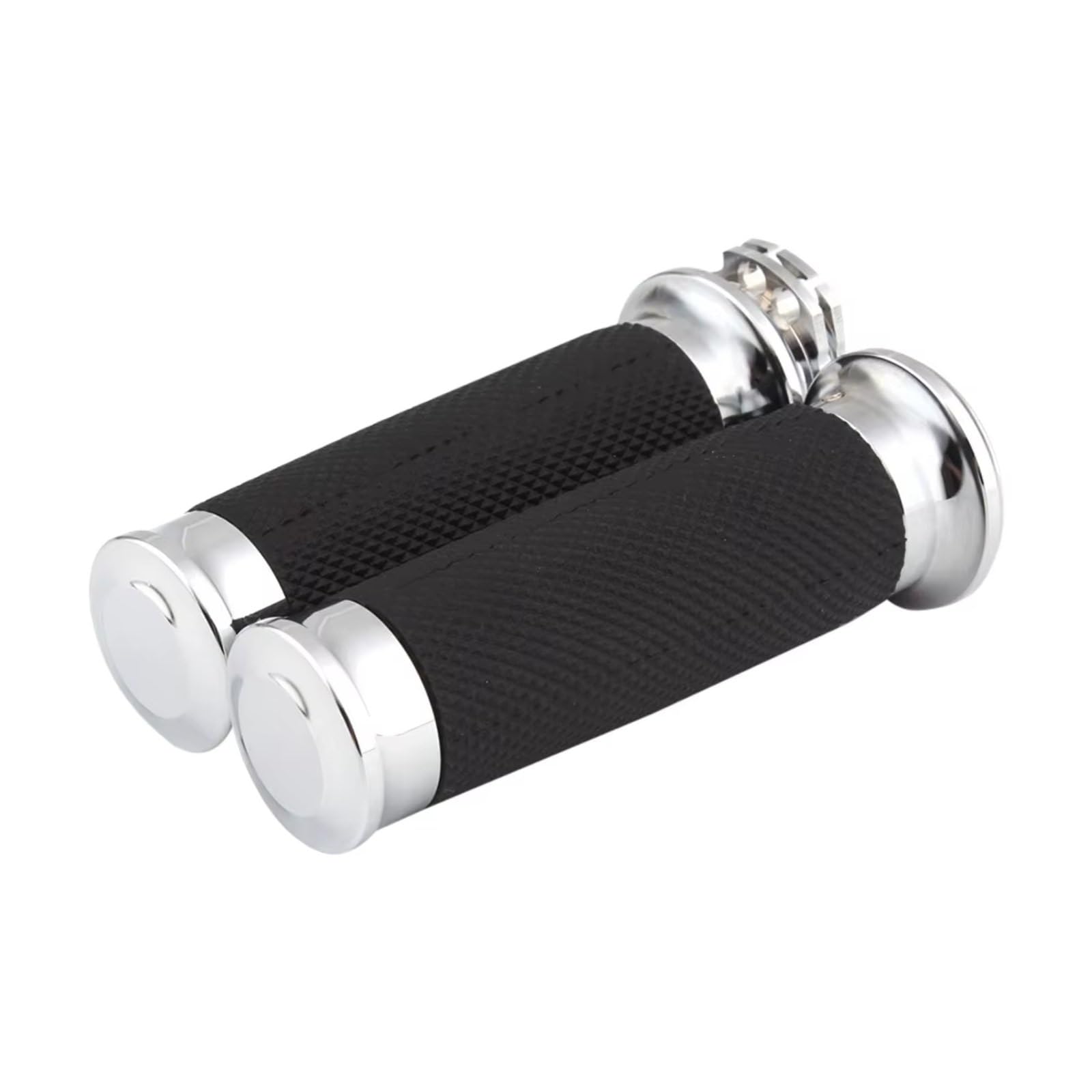 Moto Fundas manillar Para VRSC Cubiertas Manillar Moto Empuñaduras Mano Funda Antivibración | Cubiertas Manillar Motocicleta De 1 "y 25mm, Empuñaduras Universales, Manillar, Funda Antivibración(2PC silver)