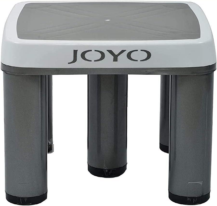 Shrey & Sank Joyo Classic Design Unbreakable Bathroom Stool - Strong, Sturdy, Reliable Tuff Mini Stool for Home, Bathing Accessories (Medium, Grey) - Plastic, 35 Cm x 27 Cm