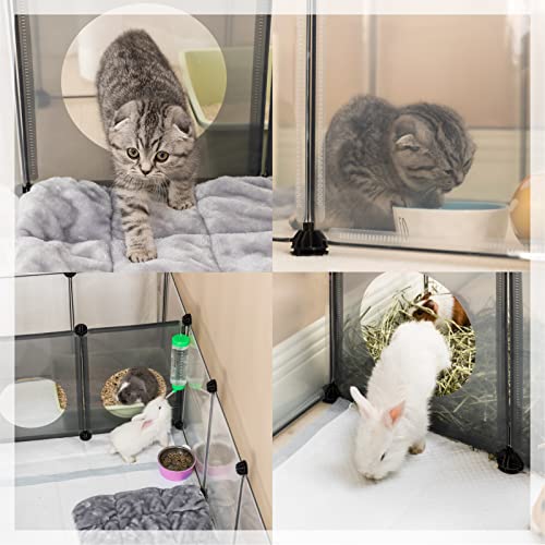 Dinmo Rabbit Playpen, Guinea Pig Cages, Hamster Cages, Interesting Game Holes Design For Small Animal, Bunny, Ferret, Hedgehog, Diy, Expanded, Portable, Exercise Fence, 61.4 X 25.4 X 16.4 Inches #TOP5