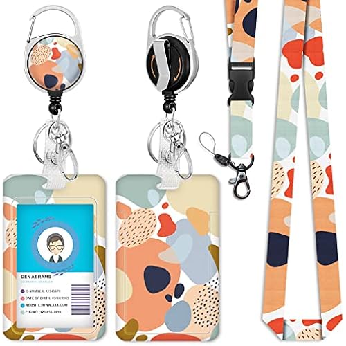 Giancomics Boho Lanyards for ID Badges, Badge Holder with Retractable Reel