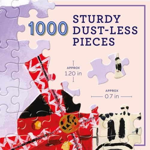 Image of eeBoo Paris in Autumn 1000 Piece Square Jigsaw Puzzle, 23 inch x 23 inch