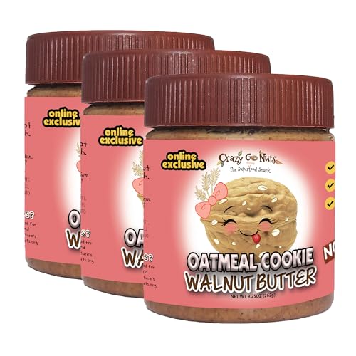 Crazy Go Nuts Oatmeal Cookie Walnut Butter - Healthy Snack