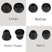 Vista 2 de Auriculares de silicona de repuesto compatibles con auriculares inalámbricos Powerbeats Pro Beats, auriculares negros (4 pares)