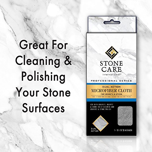 Stone Care International Granite Cleaner - Granite Quartz Tile Travertine Limestone Slate Clean (Bundle with Microfiber Cloth)