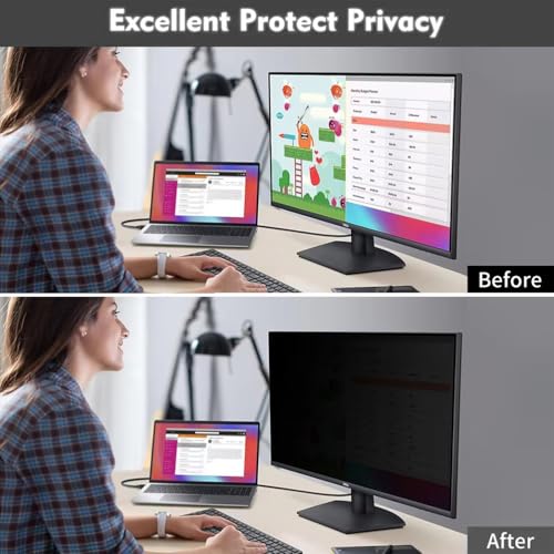Filtro de privacidad para monitor de 27" que protege tus ojos de la luz azul 8