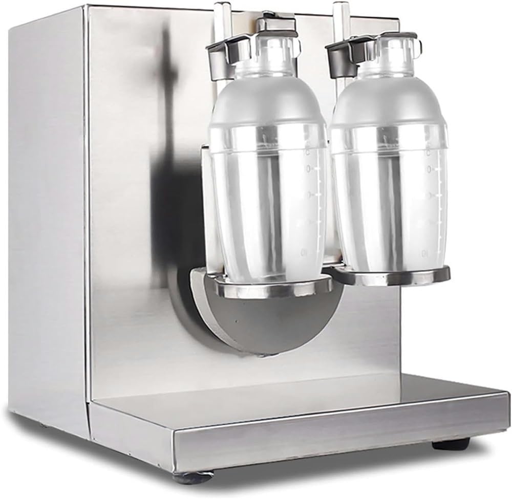 Macchina per frappè, shaker elettrico in acciaio inox per tè al latte, cocktail e bevande, miscelatore automatico per frullati e bevande