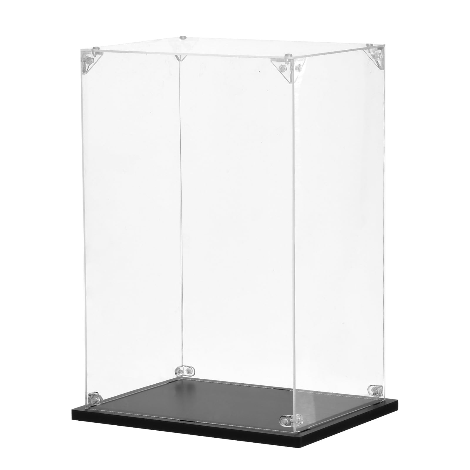 Muiltvoe Acrylic Display Case, 15.8"x8"x11.8" Clear Display Box Assemble Dustproof Storage Organizer Showcase for Collectibles Action Figures