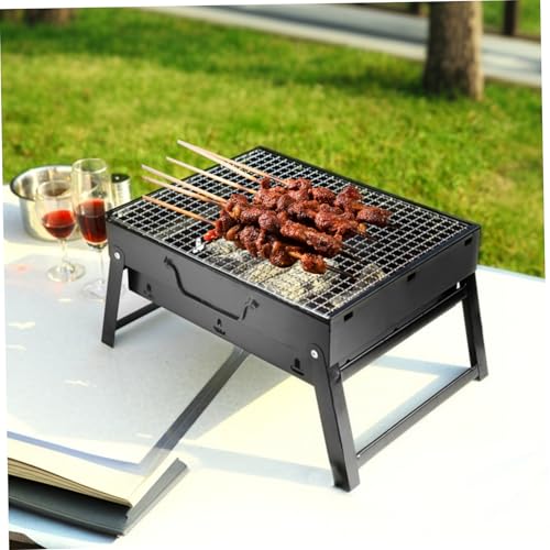 Gril à charbon portable compact pour balcons et petits espaces