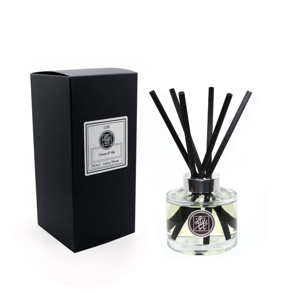 Luxx Creations - Large Fragrance Reed Diffuser 150Ml (Cassis & Fig) Cassis, Raspberry, Cherry, Fig, Coconut & Cedarwood