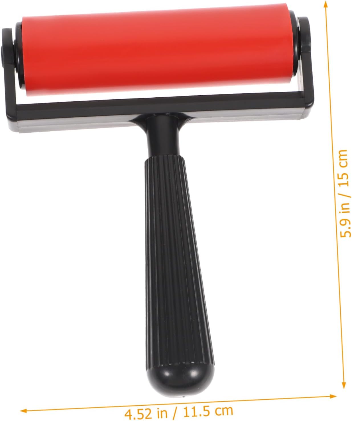 ULDIGI Printmaking Rubber Roller Stamping Tool Red for Crafting Smooth Ink Application with Comfortable Detachable Handle for Printmaking and Graphic Projects