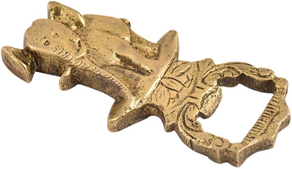 Indian Shelf Heavy Duty Beer Bottle Opener | Standing Elephant Bottle Opener | Brass Gold Beer Opener | Creative Gift items
