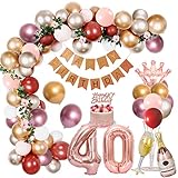 ✨💃 【Globo de Alta Calidad】 Globos de papel de aluminio de alta calidad, Globos de látex engrosados, No toxicidad e inofensividad, Soporte de helio o aire.Y el globo rojo granada es de doble capa, ponemos un globo en otro (su color es diferente), El color es más completo y no explosivo.Tenga en cuenta amablemente: no se los quite ni los infle por separado, infle juntos.