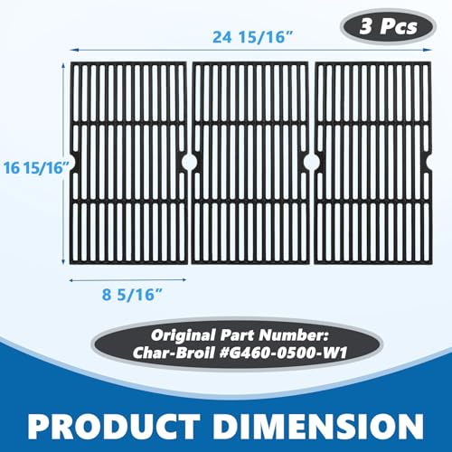 Image of SafBbcue Cooking Grates for Charbroil Advantage 463343015 463344015 463344116 4 Burner Grill Replacement Parts, Grill Grids for Char-Broil 463371116 466642616 Gas2coal 463340516, Replace G467-0002-W1
