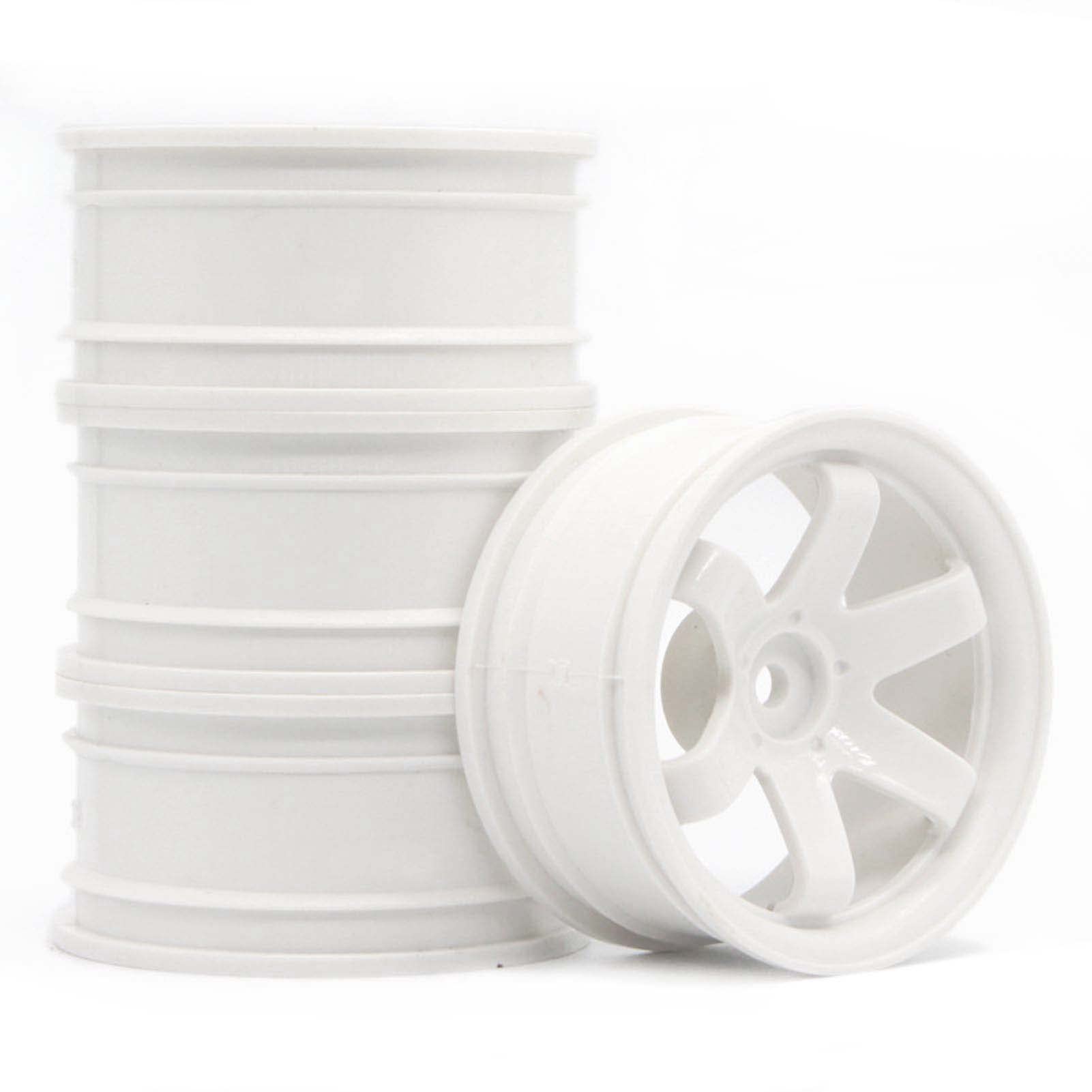 KEEDA Plastic Wheel Rim Diameter 52mm for HSP Tamiya HPI Kyosho Yokomo 1/10 RC On Road Touring Car (White)