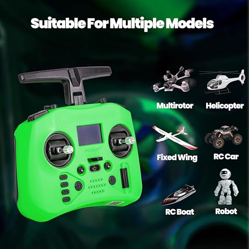 Image of Radiomaster Pocket ELRS Remote Controller Portable Hall Gimbal EdgeTX 2.10.5 Transmitter with LED Light for FPV Drone /RC Helicopter&Car Boats&Multirotor (Battery Not Included)