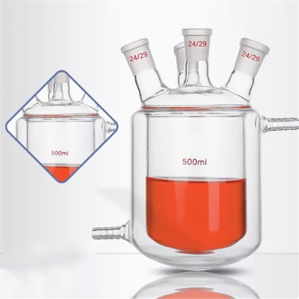 Reactor de doble camisa de 50-10000 ml, matraz de reacción de cuatro bocas, vaso de precipitados de vidrio for laboratorio(100ml)