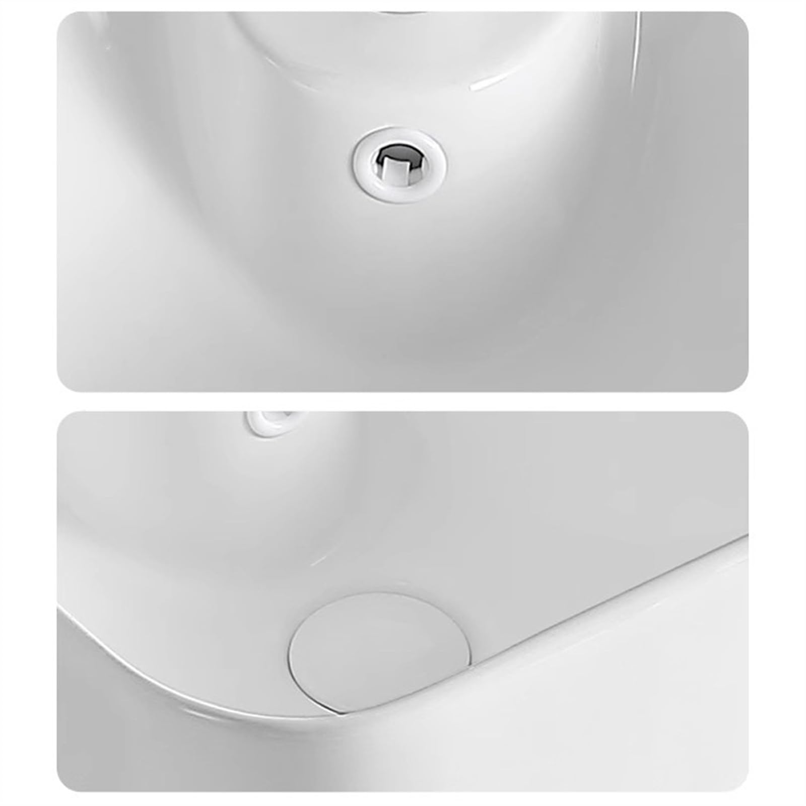 Ceramiczny zlew na cokół z przelewem, jednoczęściowa stojąca umywalka łazienkowa, nowoczesny design do łazienki, trwały i łatwy do czyszczenia