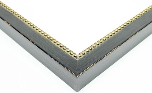 Miniatura 2 de Marco de 20 x 21 pulgadas de madera maciza color negro y dorado, ancho de 0.75 pulgadas | Profundidad del marco interior de 0.625 pulgadas | Marco