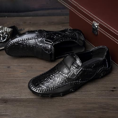 Men Fashion Walking Sneakers Non Slip Work Shoes Comfortable Leather Casual Mens Slip on Shoes Casual Wide Width2