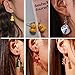 GIFIKOI 30 Pairs Weird Cute Funny Earrings Gummy Bear Duck Mushroom Flowers Drop Dangle Earrings for Women Aesthetic Food Animal Ear Jewelry Set Christmas New Year Gift