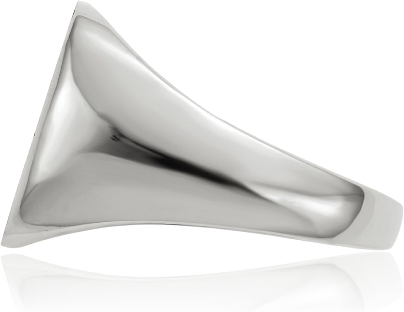 IceCarats 14K Solid White Gold Square Signet Ring 3mm Slim Band Polished, Satin, Engravable
