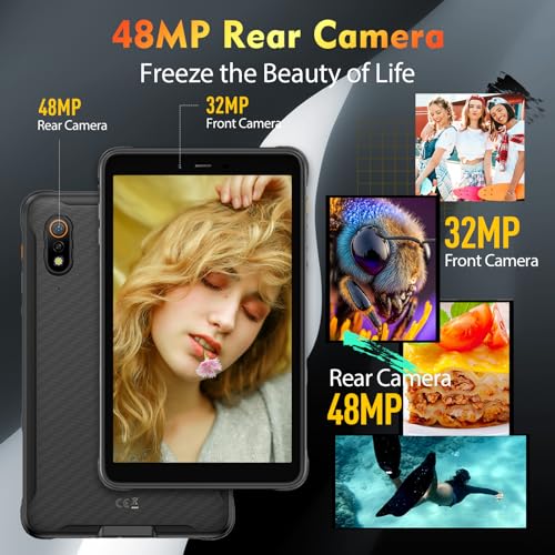 Image of Ulefone Armor Pad Pro Rugged Tablet, Octa Core 16GB + 128GB, 48MP + 32MP, 7650mAh, 8 Inch IP69K Waterproof Tablet, Android 13, Dual Speakers Dual 4G, uSmart Expansion Connector, BT5.2 /GPS /NFC