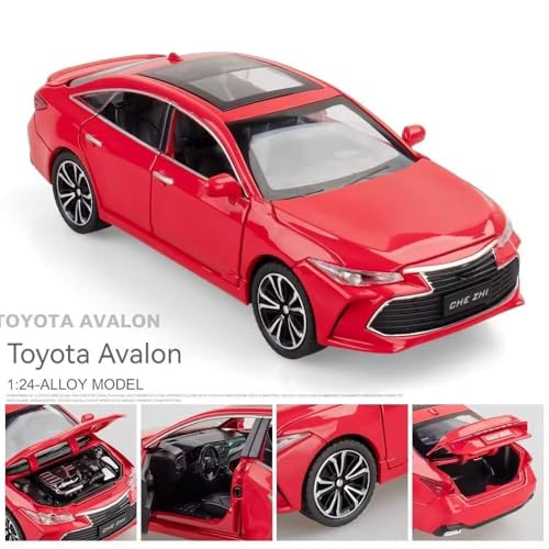 Image of Toyota Avalon 1:24 Model Car with Box, Zinc Alloy Pull Back Toy car with Sound and Light for Kids Boy Girl Gift [Colors as Per Stock]