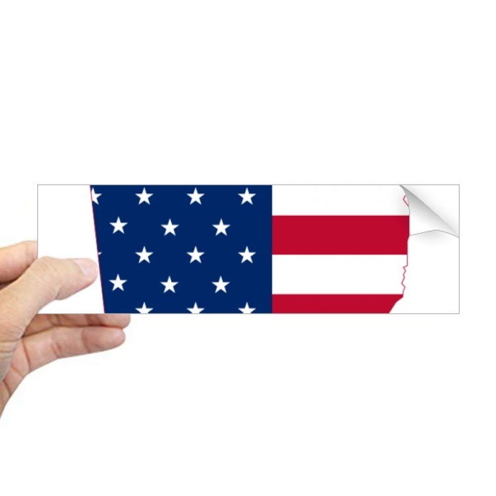 Sticker rectangulaire carte des États-Unis et étoiles pour décoration de fenêtre