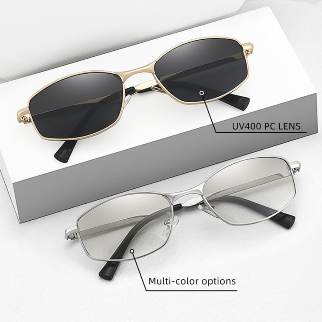 Modne metalowe oprawki, okulary przeciwsłoneczne z gradientem, okulary typu cat eye, UV400