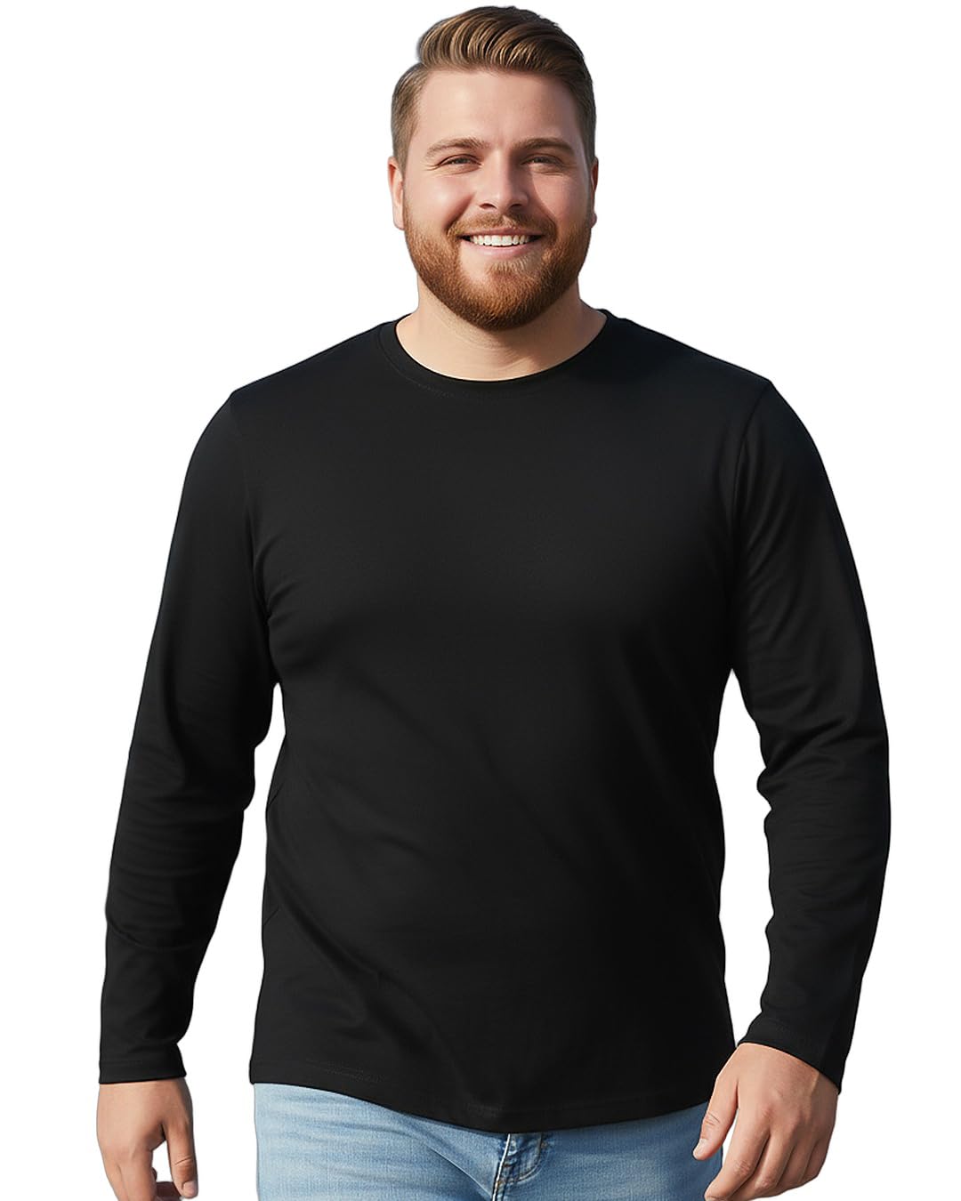 bewakoof Men's 100% Cotton Solid Regular Fit Round Neck Plus Size T-Shirt-picture-43