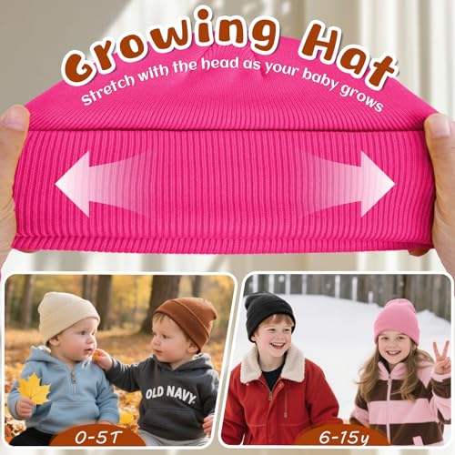 Image of ZOORON Toddler Beanie Boys Girls Beanies Kids Winter Hats Children Knit Cap