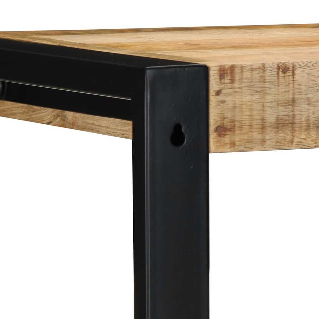Estantería de pared de 35 x 35 x 100 cm, madera maciza de mango con acabado natural, diseño moderno, resistente y ahorra espacio, para salón, oficina, dormitorio