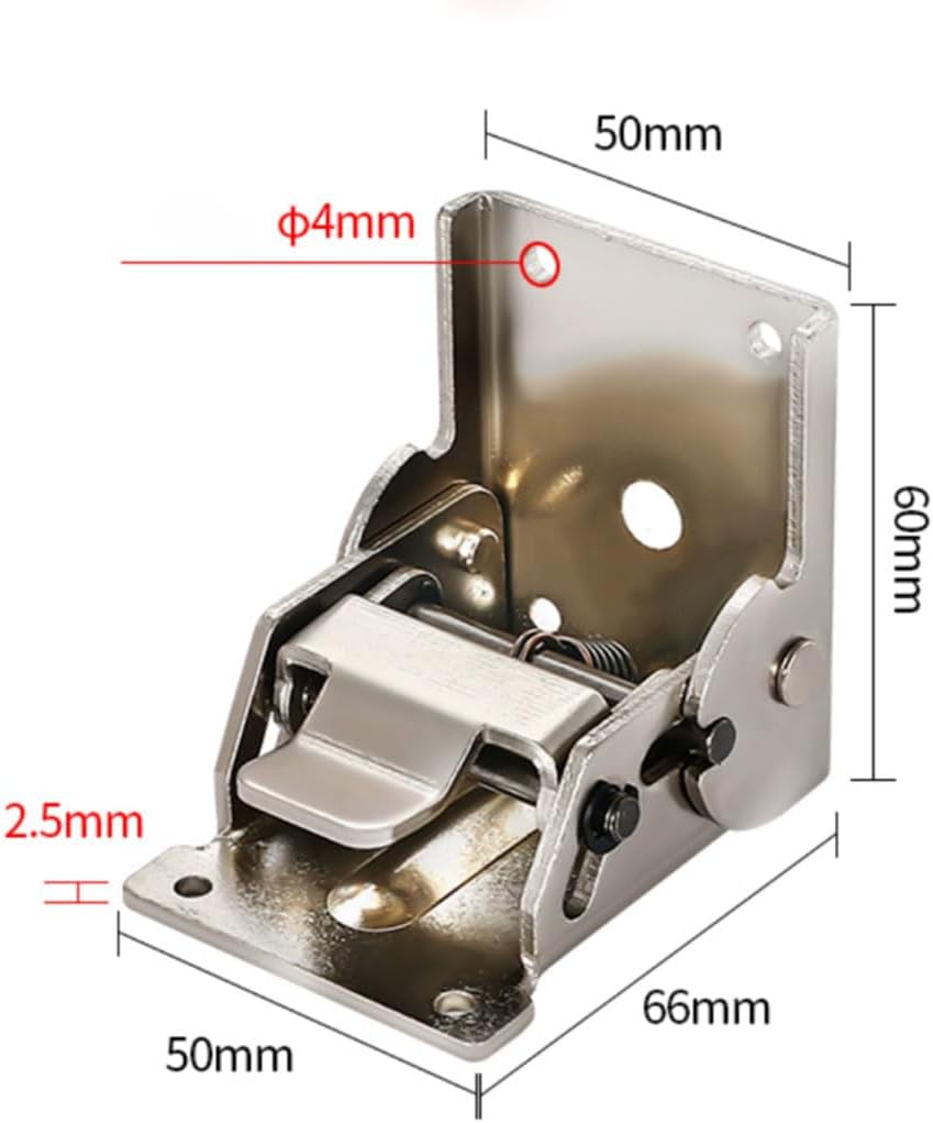 90 Degree Self Rolling Collapsible Collapsible Bracket Hidden Extension Brackets for Legs and Bench (4)