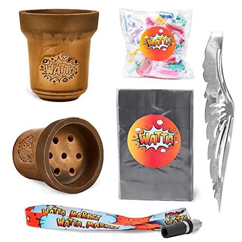 Kit chicha avec tête d'argile Watta Classic et charbon 25 mm
