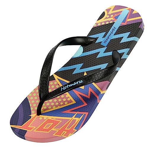 Hotmarzz Men's Flip Flops Patterns and Prints Summer Sandals Beach Slippers