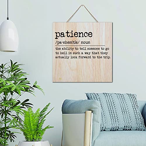 Panneau en bois avec définition mots inspirants pour décoration murale maison