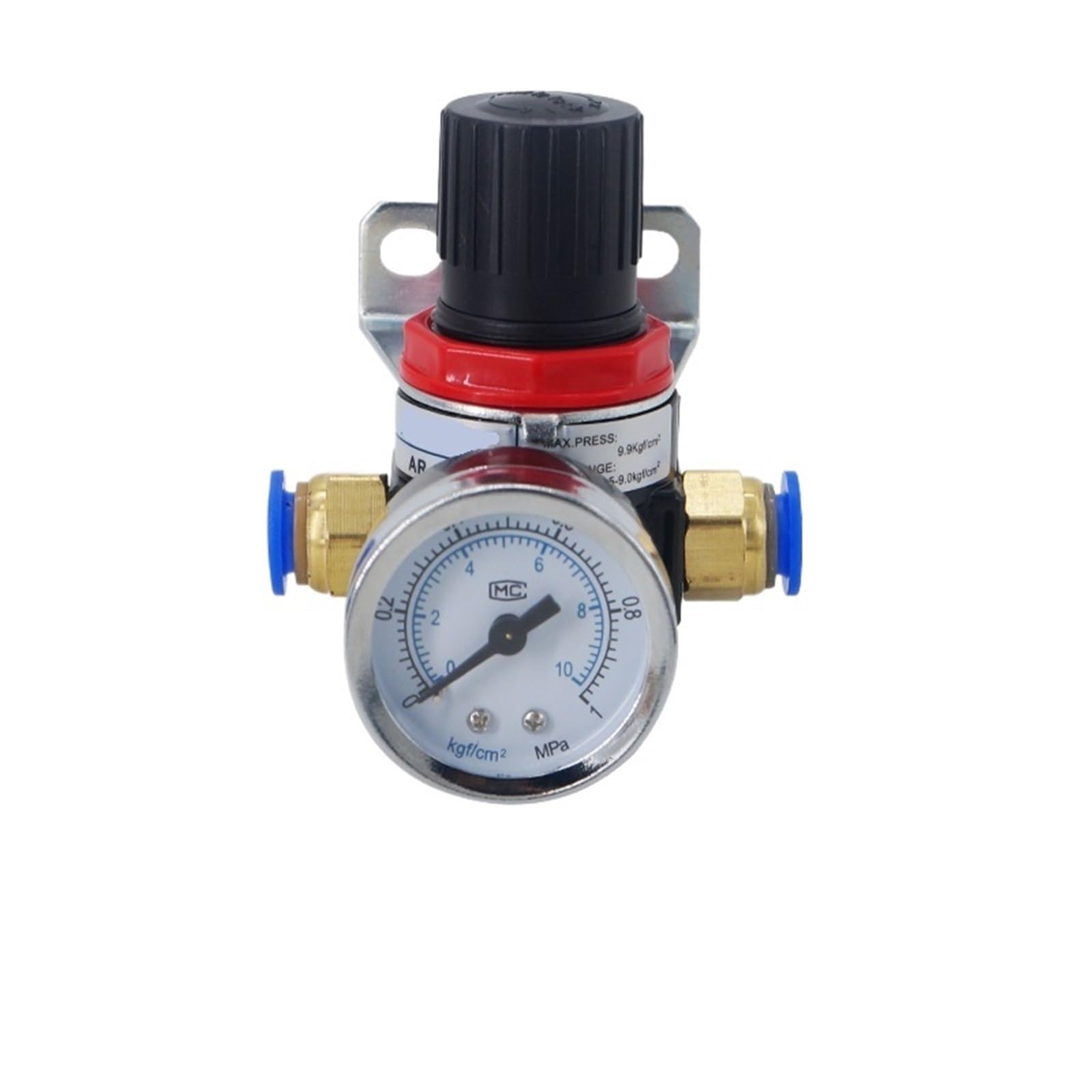 AR2000 G1/4 Mini Air Pressure Regulator Adjustable Pneumatic Reducing Valve with Gauge for Compressor AR1500 BR3000 BR4000 10bar(AR2000-8MM)