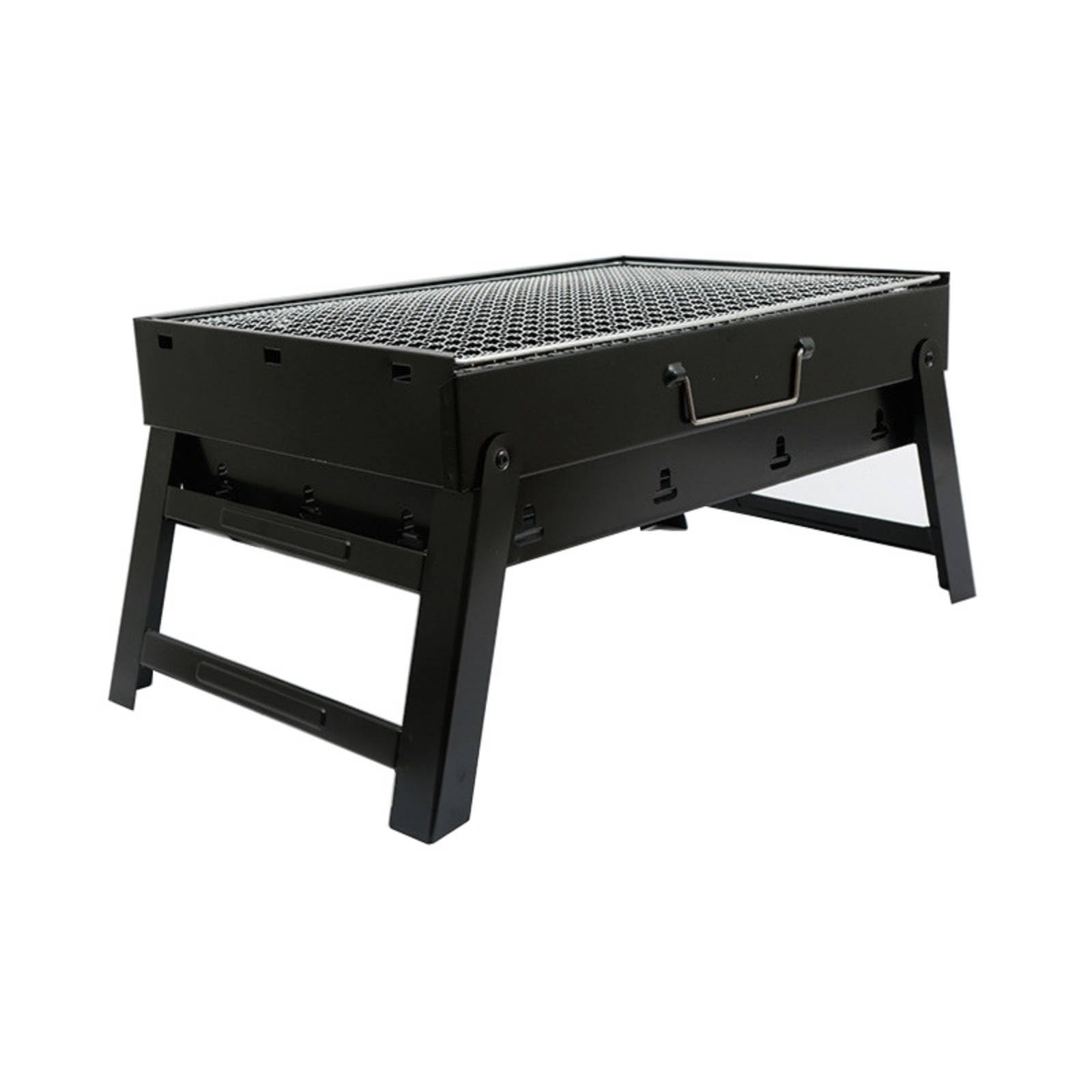 perfeclan Parrilla Portátil Carbón Ligera Barbacoa Portátil Rectangular Resistente Barbacoa Plegable con Patas para Camping, Picnics, Reuniones Al Libre