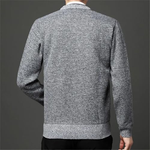 Men's Cardigan Sweaters Single Breasted Long Sleeve V Neck Casual Slim Sweater Cardigans3