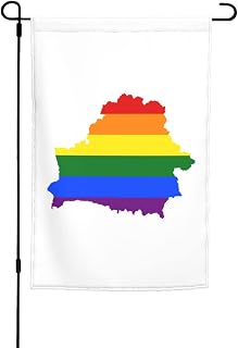 Double Sided LGBT Flag Map Of Belarus Garden Flag 12x18 Inch Banner Seasonal Farmhouse Yard Home Garden Flags Outdoor Decor Flag