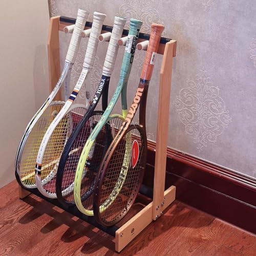 Espositore da pavimento per 6 racchette da badminton, supporto resistente per badminton, tennis, violini, chitarre