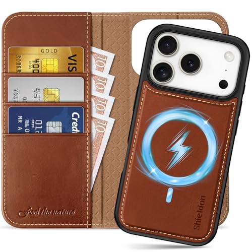 Etui portefeuille iPhone 17 Pro Shieldon évite piratage et chutes